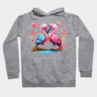 Valentine Kissing Dodo Bird Couple Hoodie